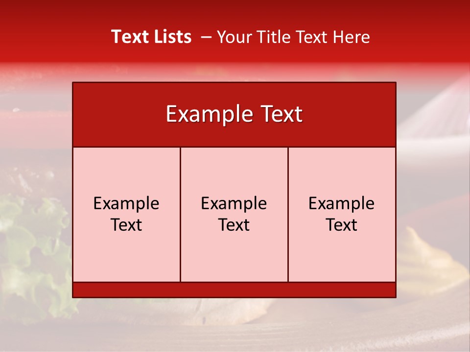 Closeup Picture Of A Hamburger PowerPoint Template