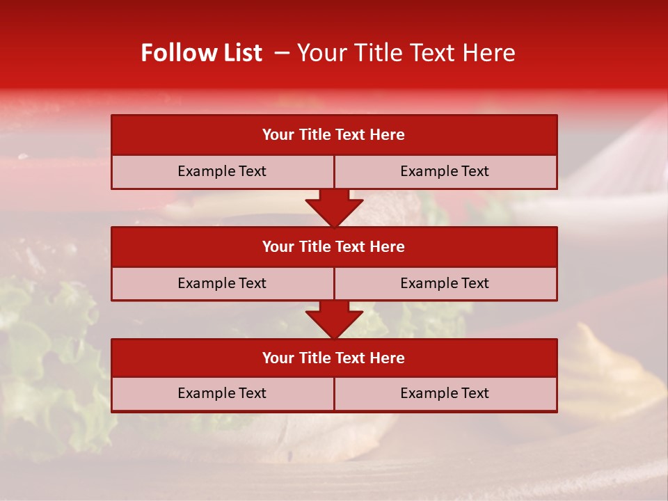 Closeup Picture Of A Hamburger PowerPoint Template