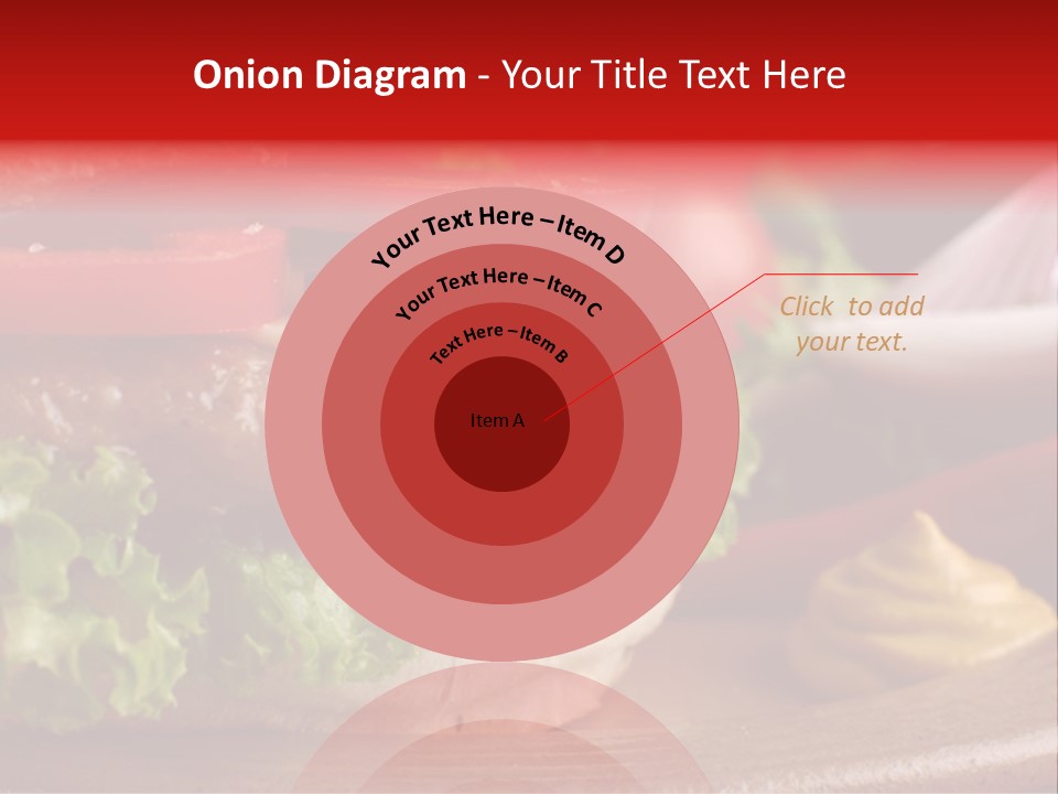 Closeup Picture Of A Hamburger PowerPoint Template