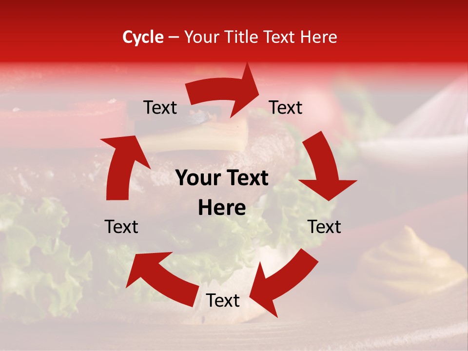 Closeup Picture Of A Hamburger PowerPoint Template