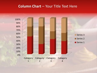 Closeup Picture Of A Hamburger PowerPoint Template