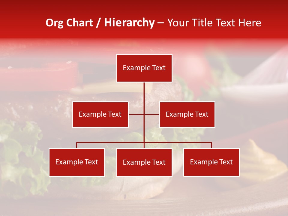 Closeup Picture Of A Hamburger PowerPoint Template