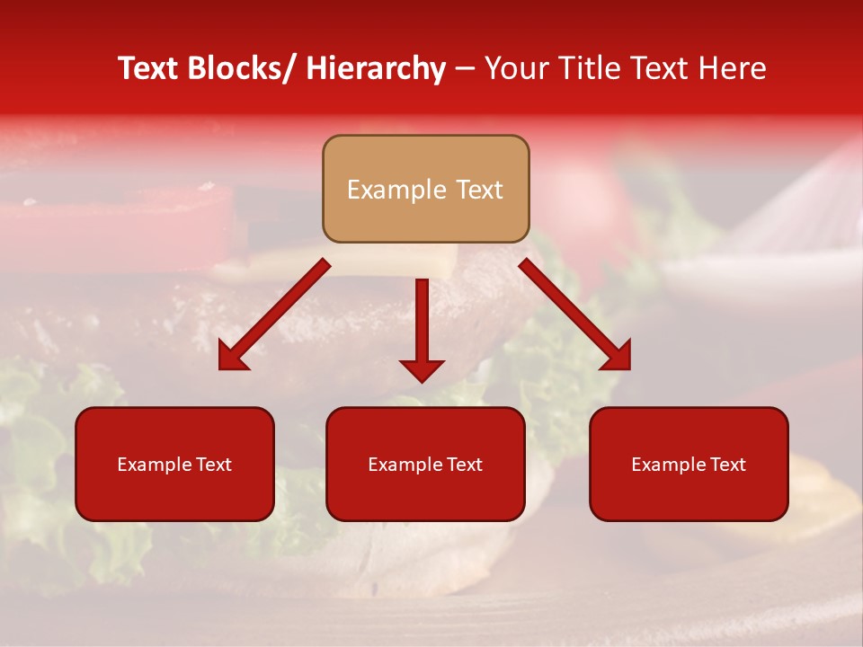 Closeup Picture Of A Hamburger PowerPoint Template
