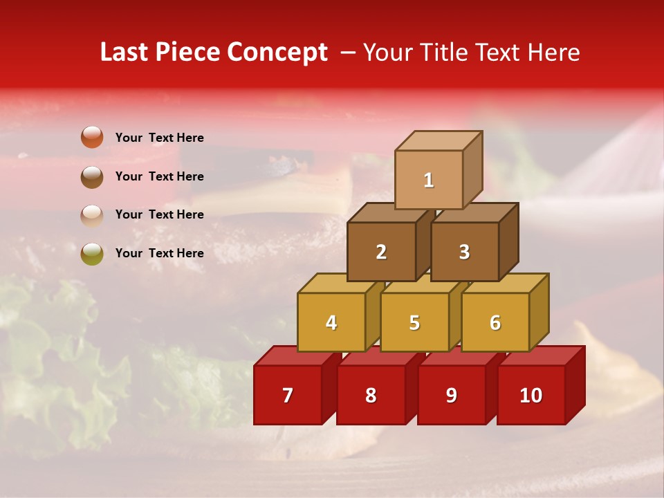 Closeup Picture Of A Hamburger PowerPoint Template