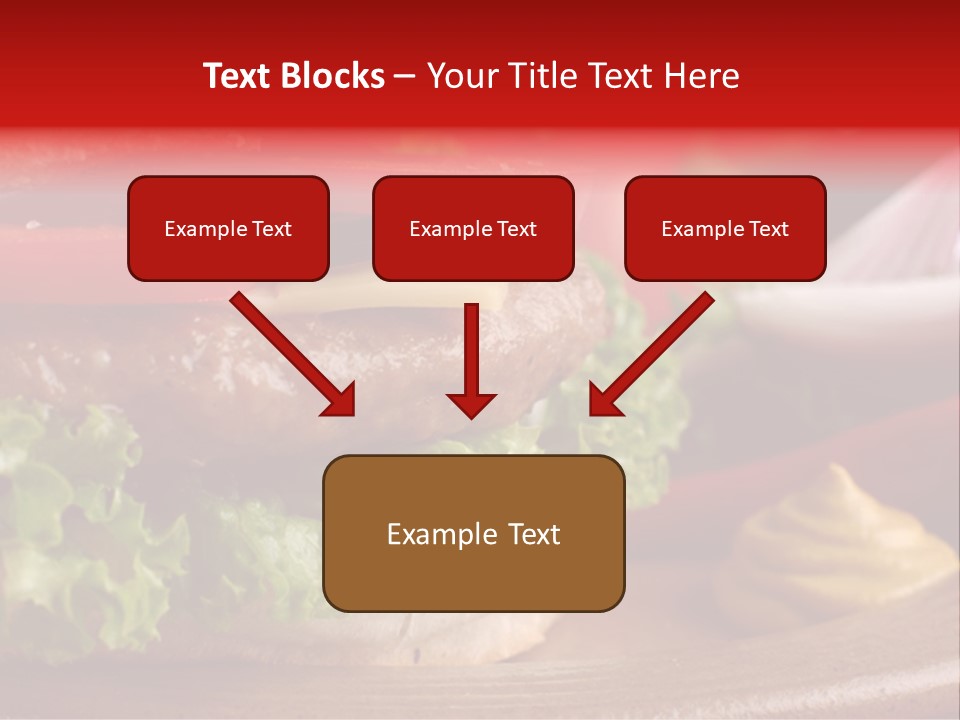 Closeup Picture Of A Hamburger PowerPoint Template