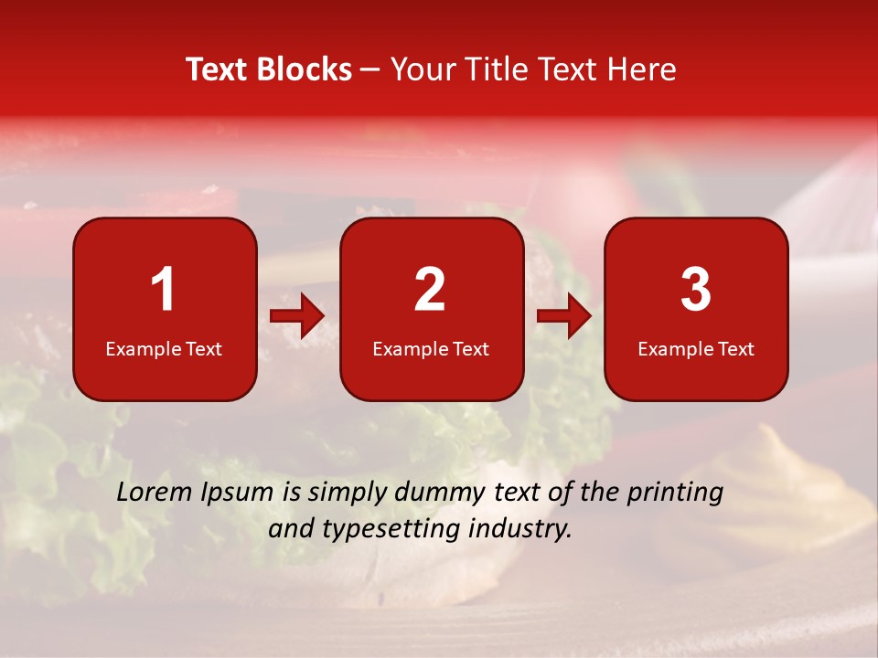 Closeup Picture Of A Hamburger PowerPoint Template