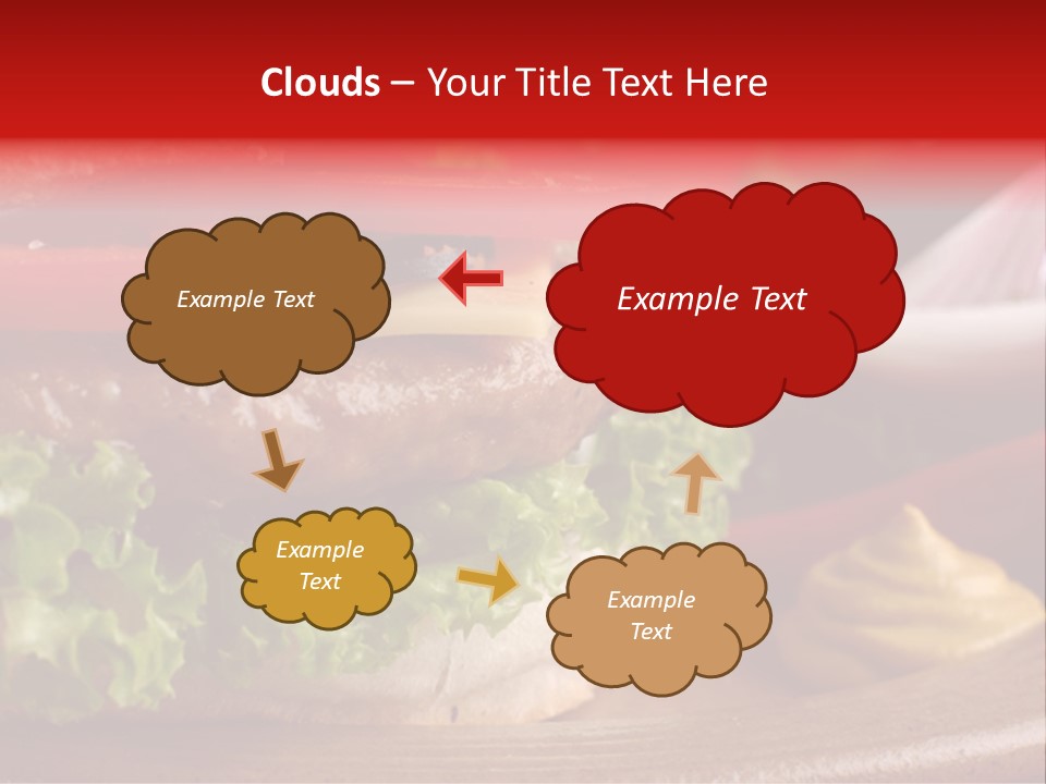 Closeup Picture Of A Hamburger PowerPoint Template