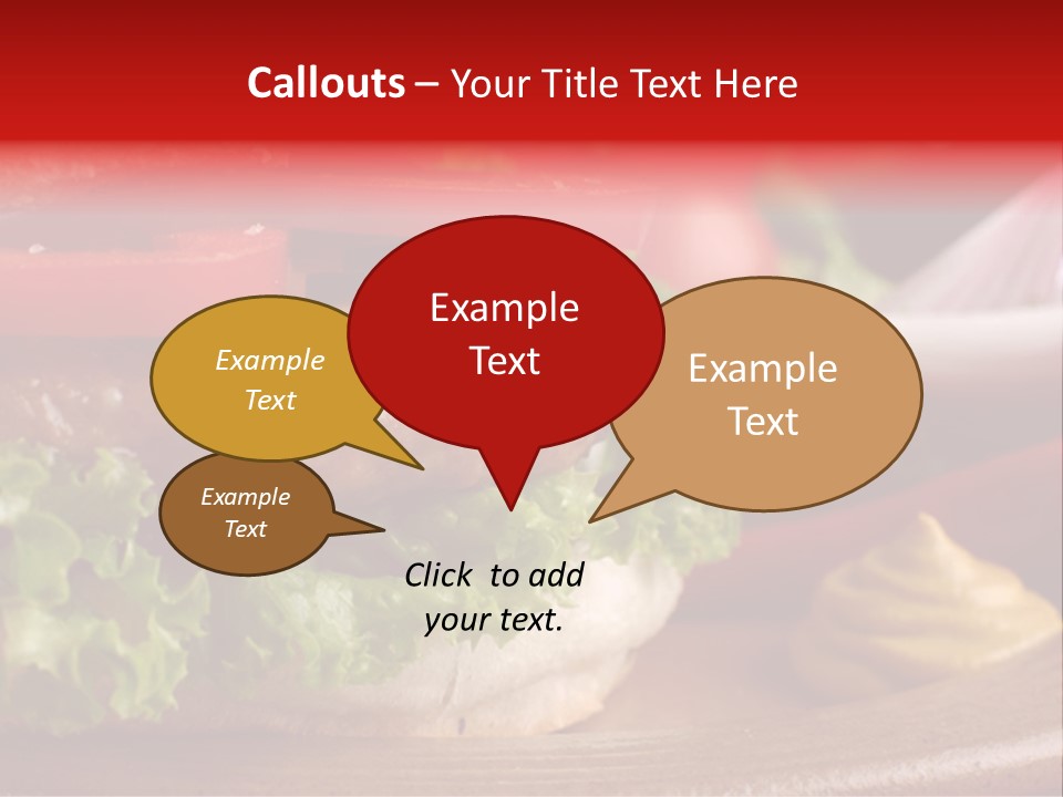 Closeup Picture Of A Hamburger PowerPoint Template