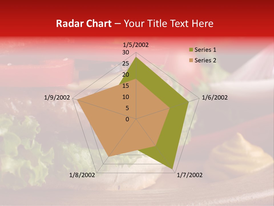 Closeup Picture Of A Hamburger PowerPoint Template