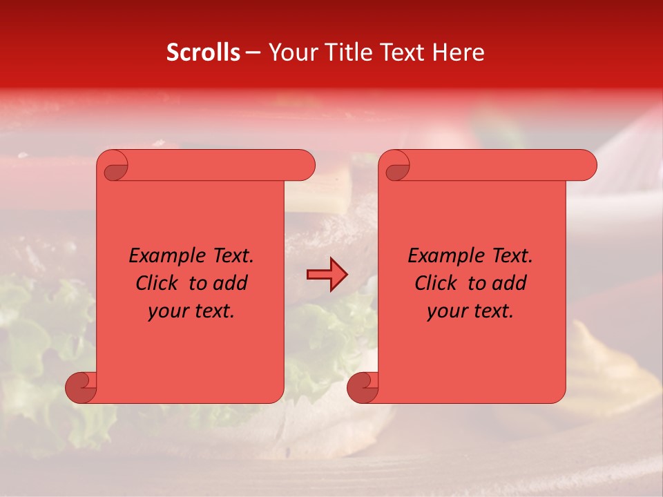Closeup Picture Of A Hamburger PowerPoint Template