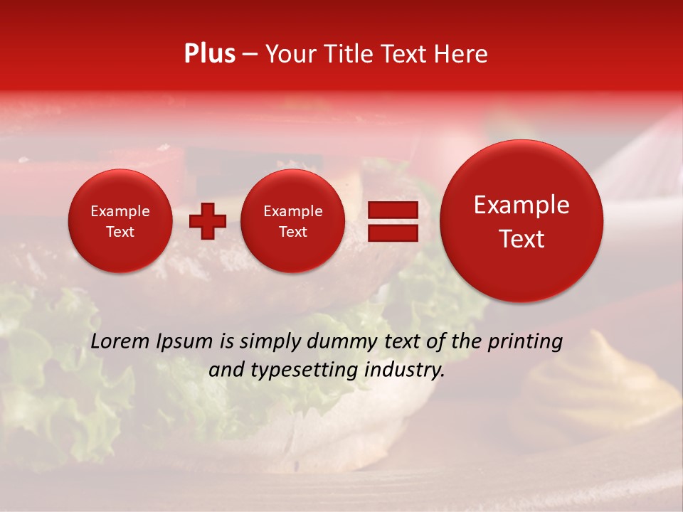 Closeup Picture Of A Hamburger PowerPoint Template