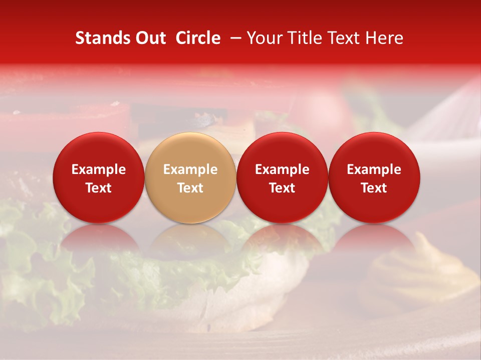 Closeup Picture Of A Hamburger PowerPoint Template