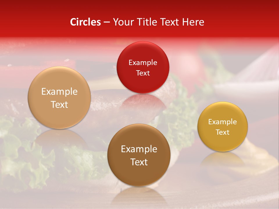 Closeup Picture Of A Hamburger PowerPoint Template