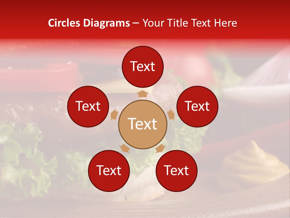 Closeup Picture Of A Hamburger PowerPoint Template