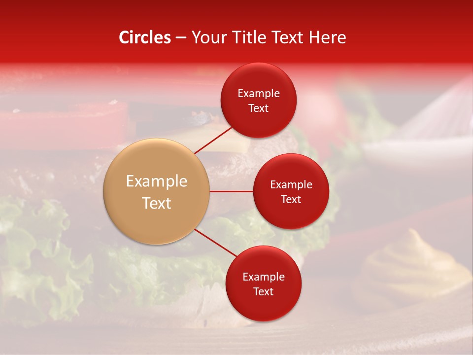 Closeup Picture Of A Hamburger PowerPoint Template