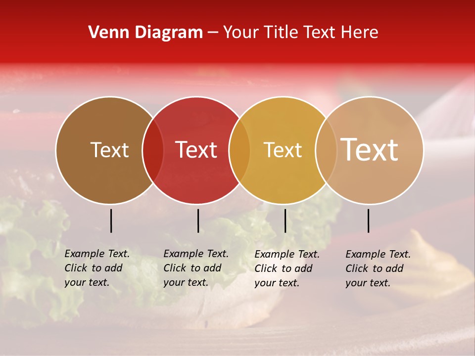 Closeup Picture Of A Hamburger PowerPoint Template