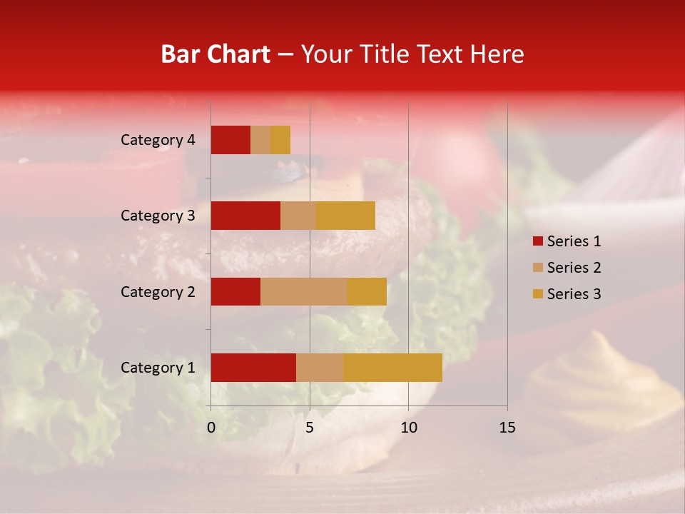 Closeup Picture Of A Hamburger PowerPoint Template