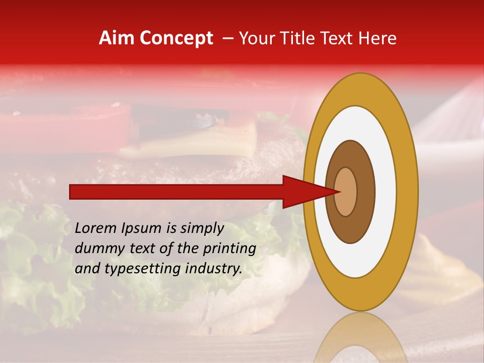 Closeup Picture Of A Hamburger PowerPoint Template