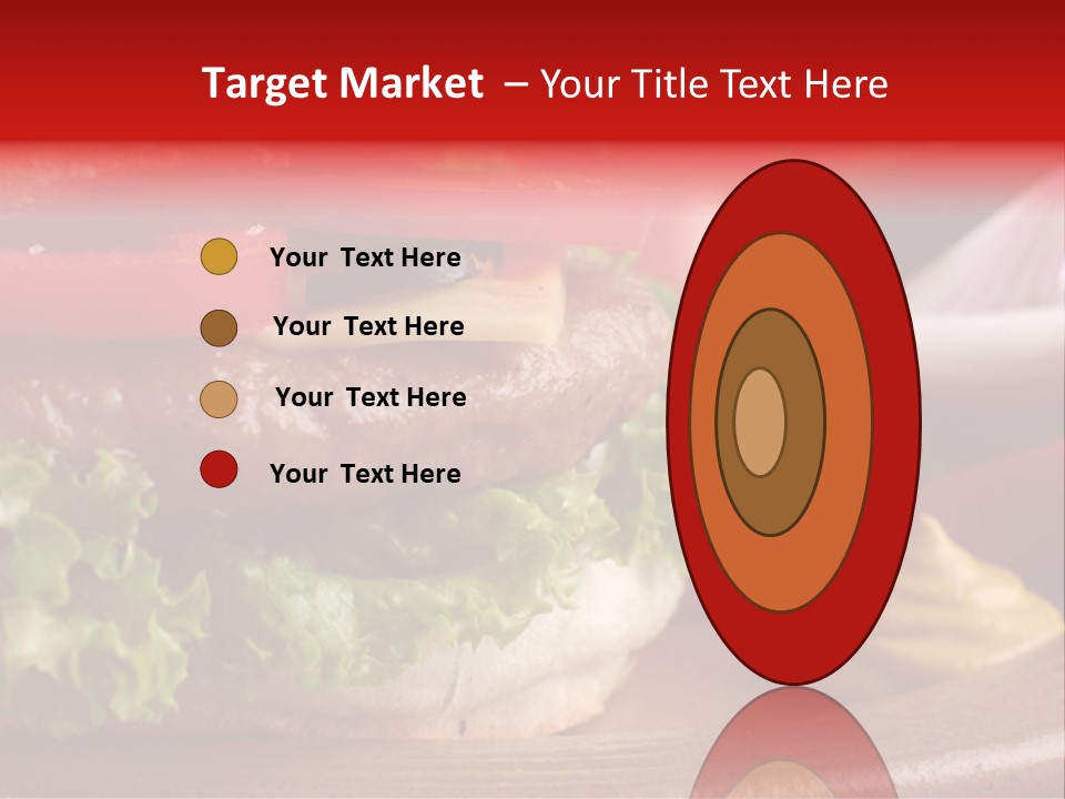 Closeup Picture Of A Hamburger PowerPoint Template