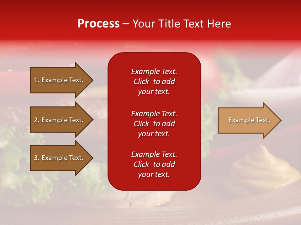 Closeup Picture Of A Hamburger PowerPoint Template