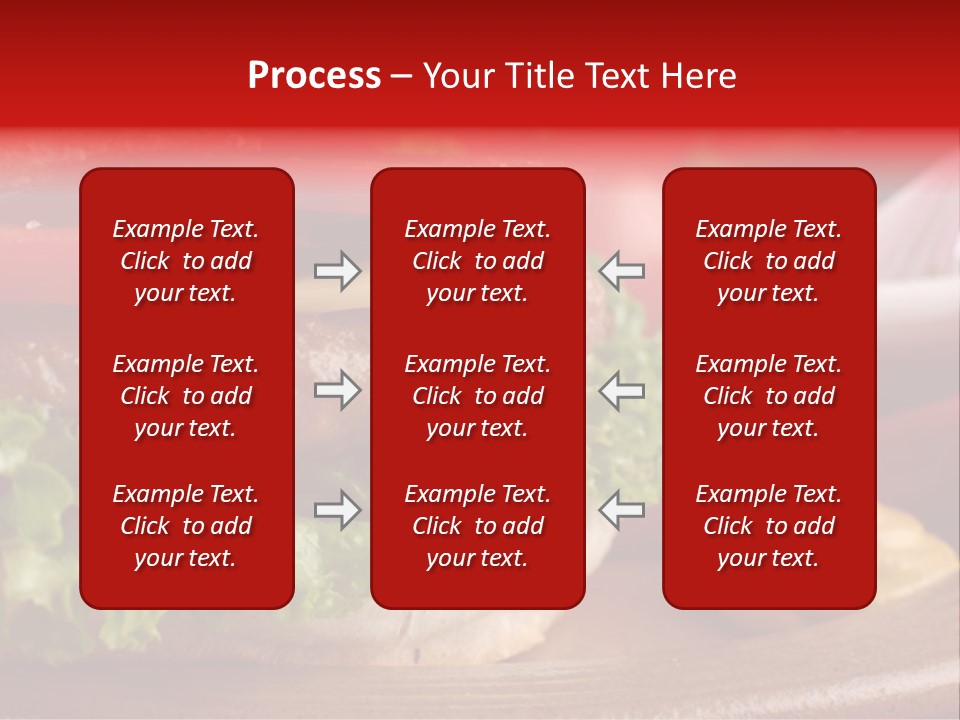 Closeup Picture Of A Hamburger PowerPoint Template