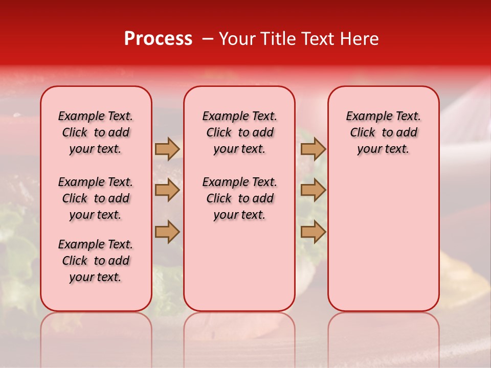 Closeup Picture Of A Hamburger PowerPoint Template