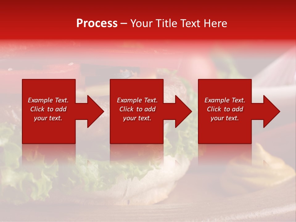 Closeup Picture Of A Hamburger PowerPoint Template