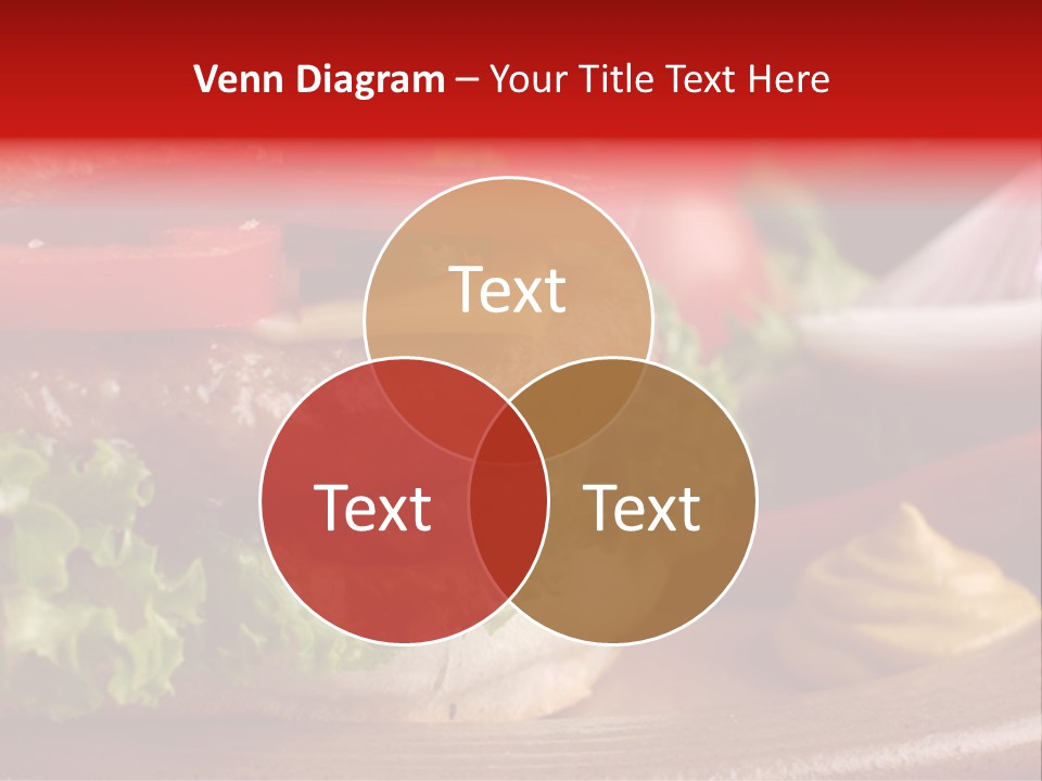 Closeup Picture Of A Hamburger PowerPoint Template