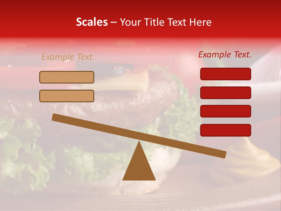 Closeup Picture Of A Hamburger PowerPoint Template