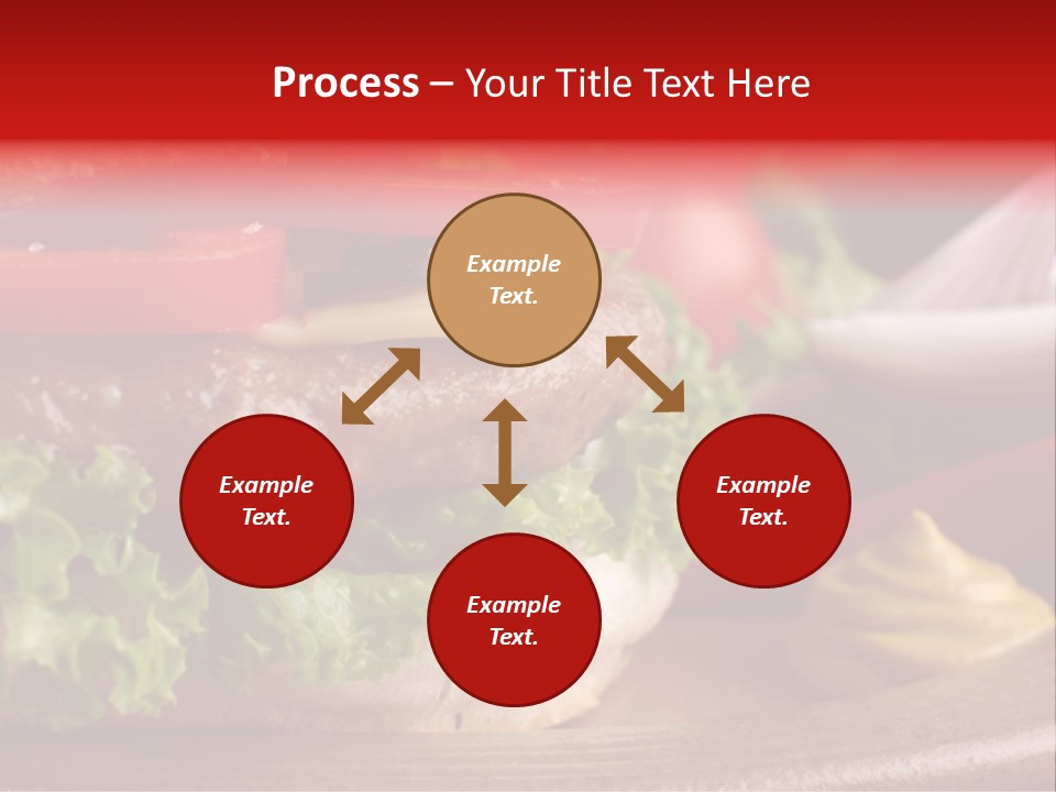 Closeup Picture Of A Hamburger PowerPoint Template