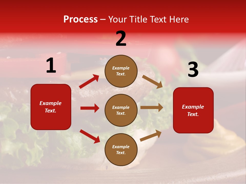 Closeup Picture Of A Hamburger PowerPoint Template