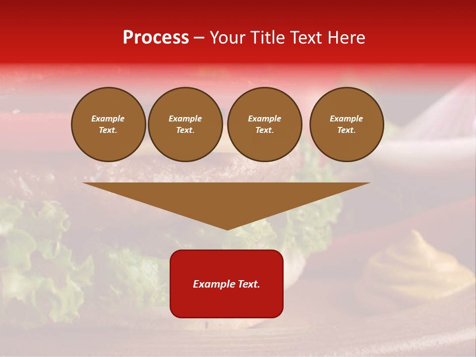 Closeup Picture Of A Hamburger PowerPoint Template