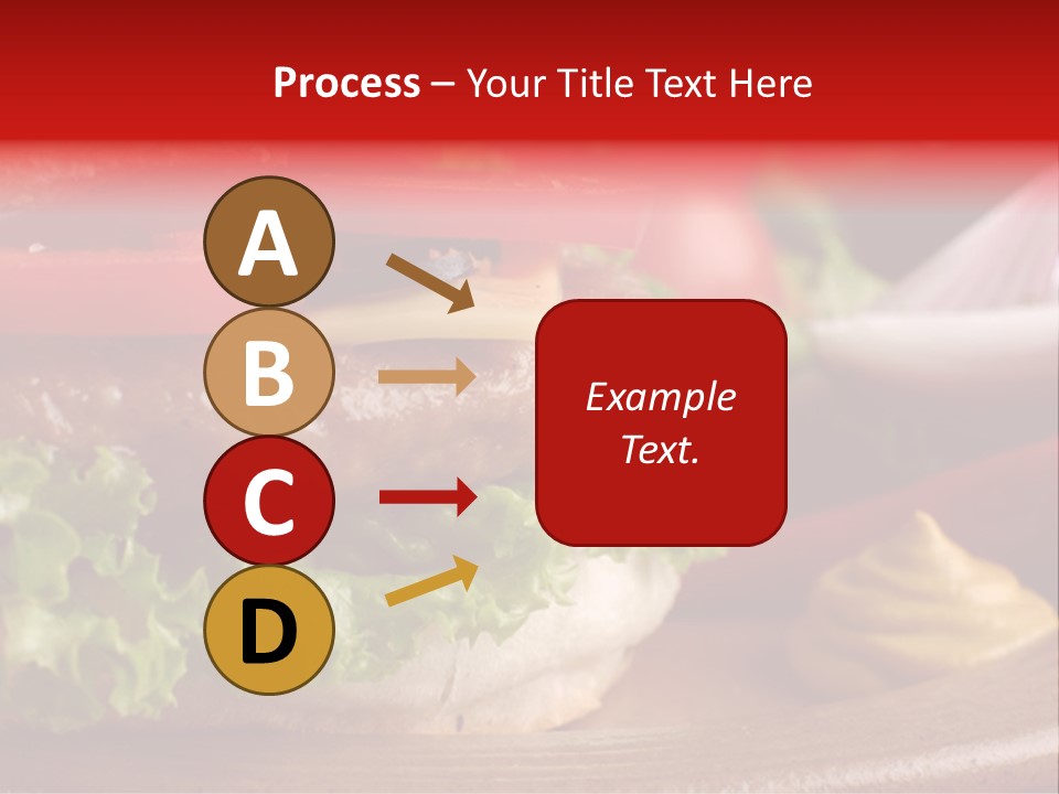 Closeup Picture Of A Hamburger PowerPoint Template