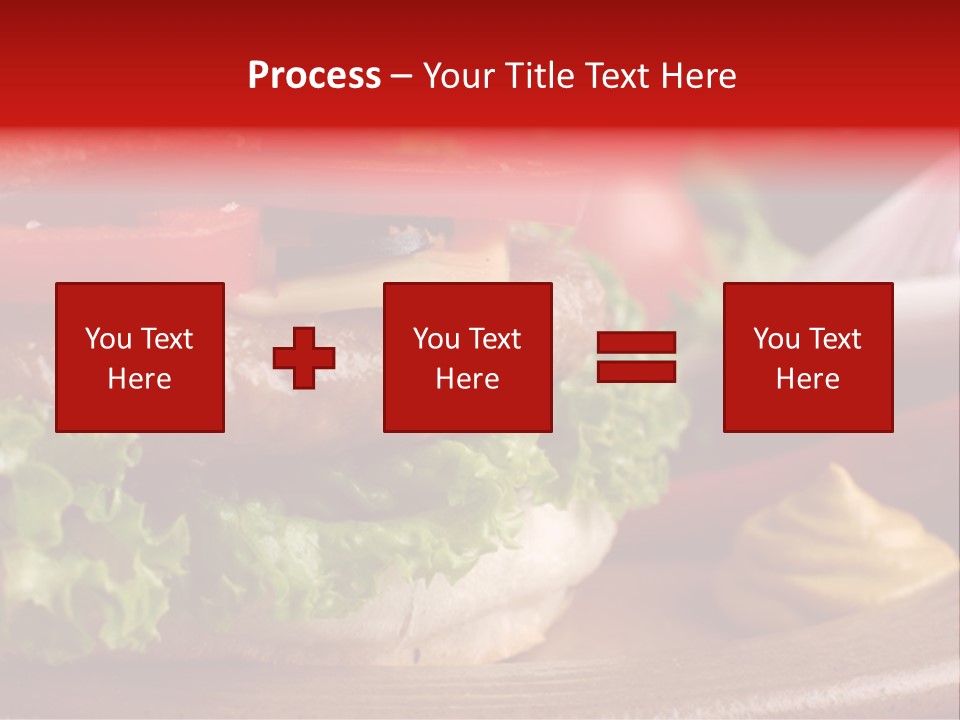 Closeup Picture Of A Hamburger PowerPoint Template