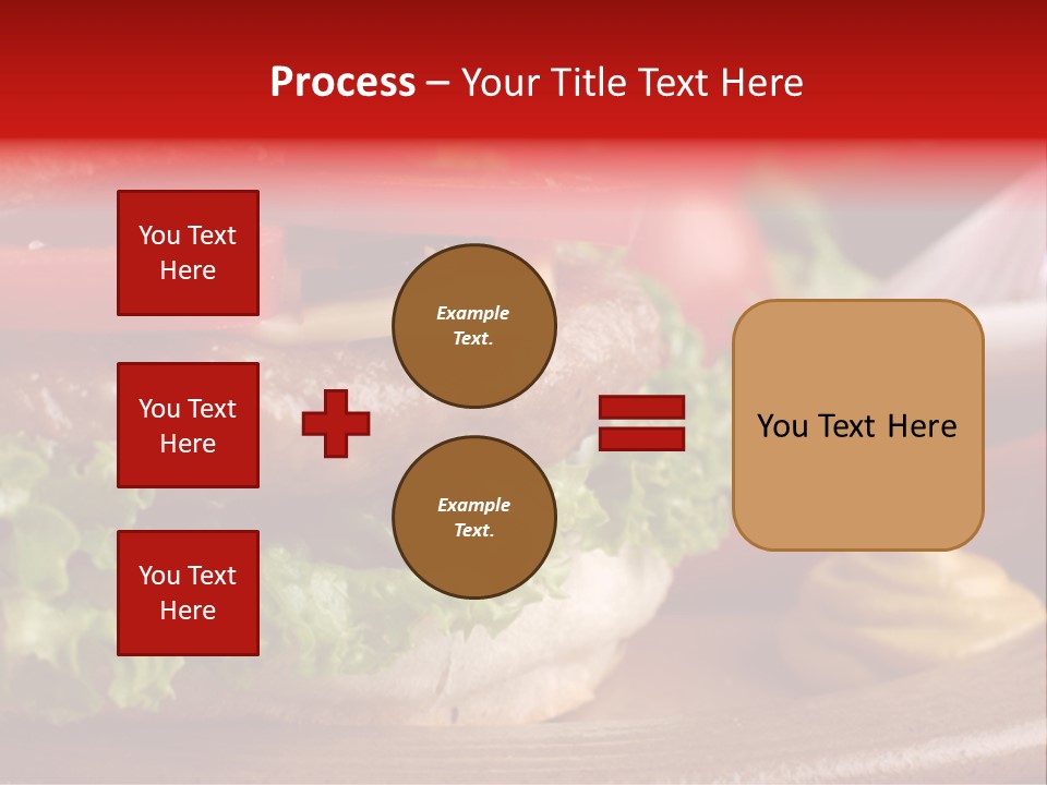 Closeup Picture Of A Hamburger PowerPoint Template