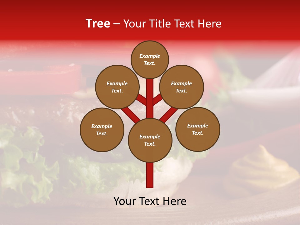 Closeup Picture Of A Hamburger PowerPoint Template