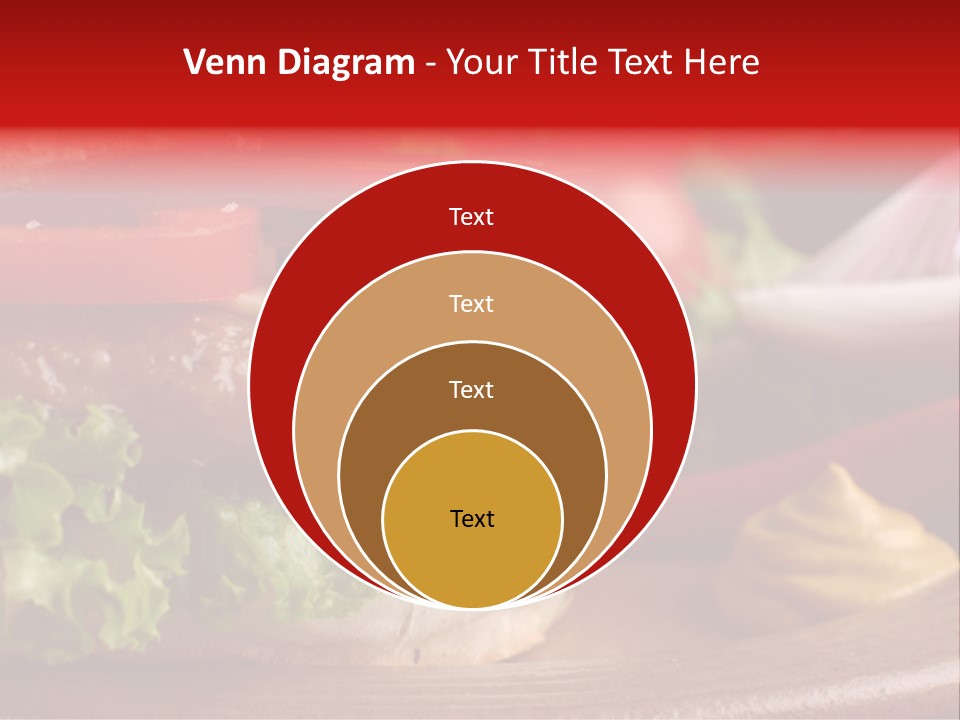 Closeup Picture Of A Hamburger PowerPoint Template