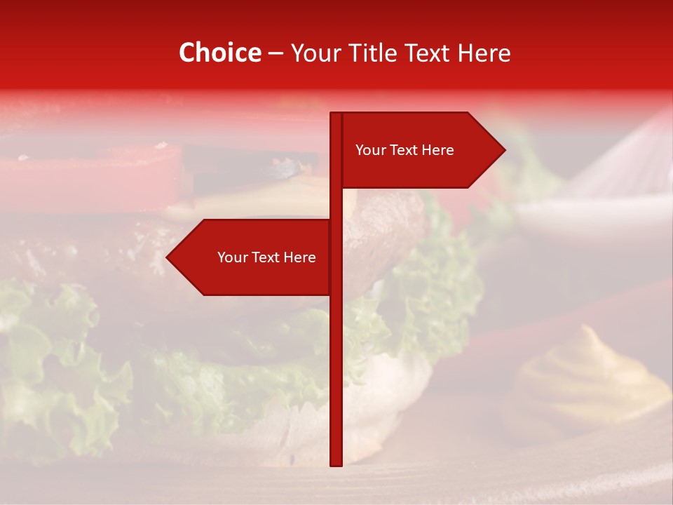 Closeup Picture Of A Hamburger PowerPoint Template