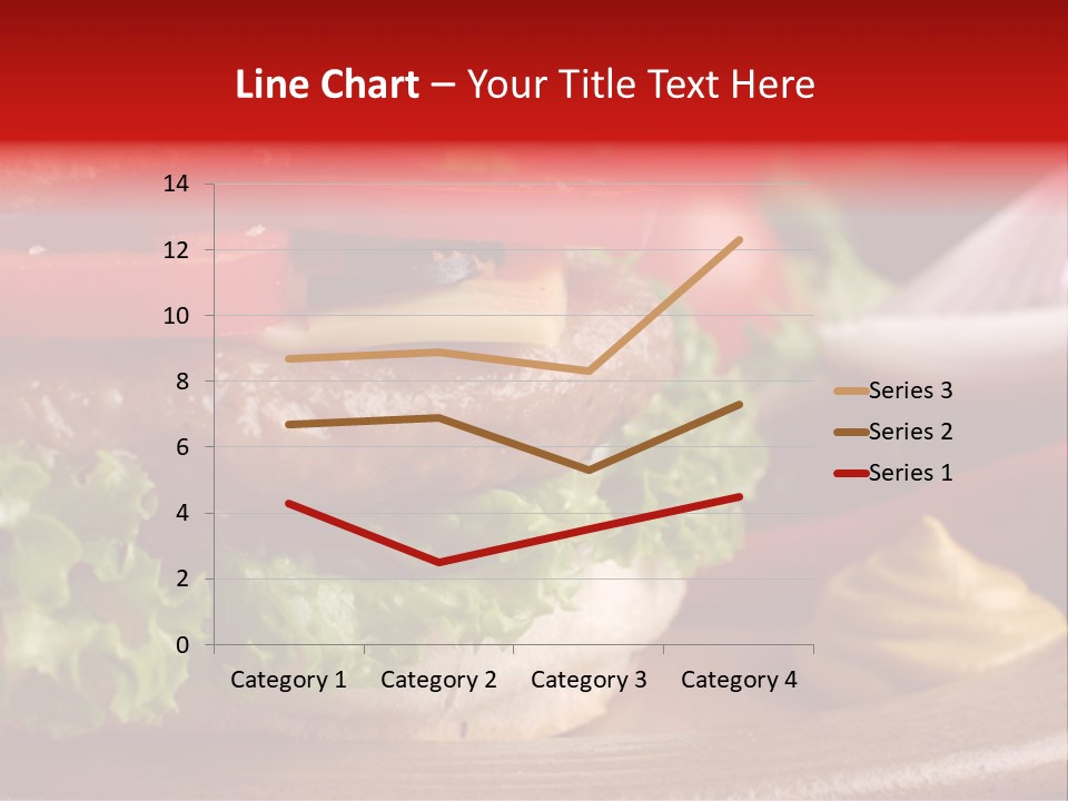 Closeup Picture Of A Hamburger PowerPoint Template