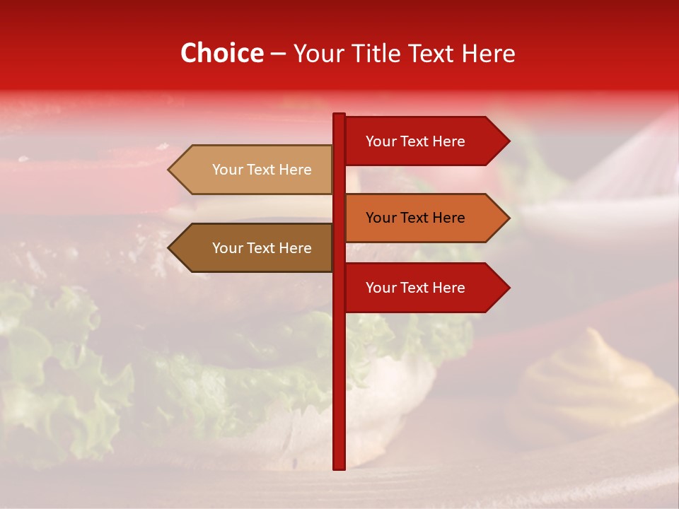 Closeup Picture Of A Hamburger PowerPoint Template