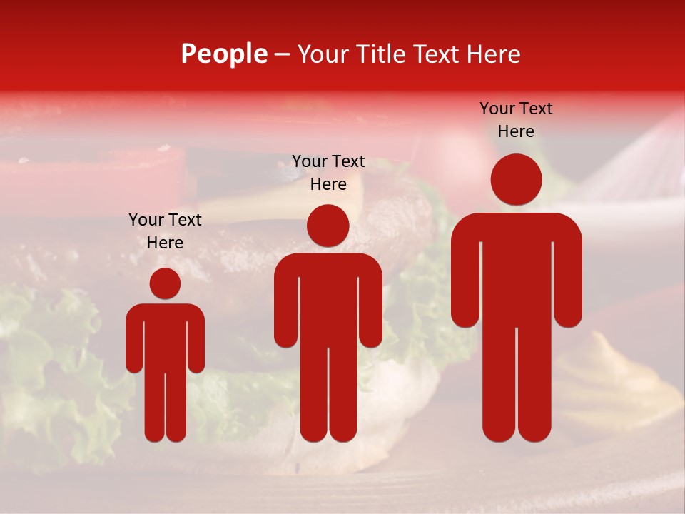Closeup Picture Of A Hamburger PowerPoint Template
