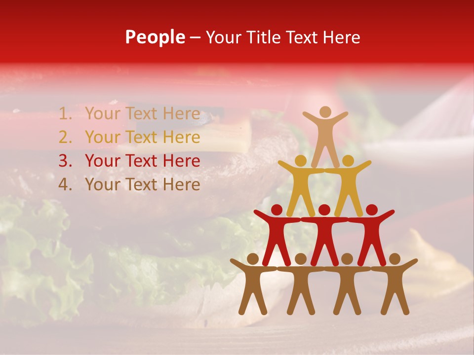 Closeup Picture Of A Hamburger PowerPoint Template