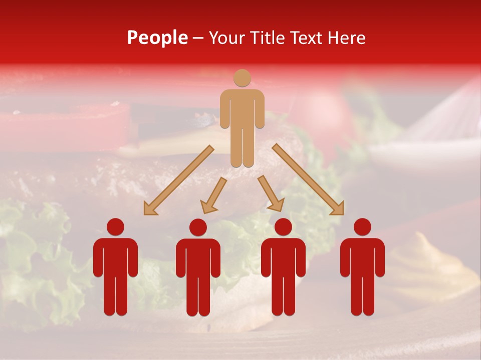 Closeup Picture Of A Hamburger PowerPoint Template