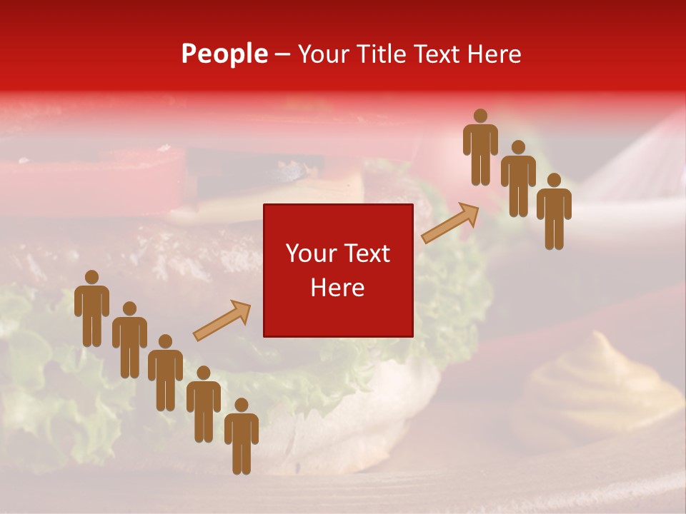 Closeup Picture Of A Hamburger PowerPoint Template
