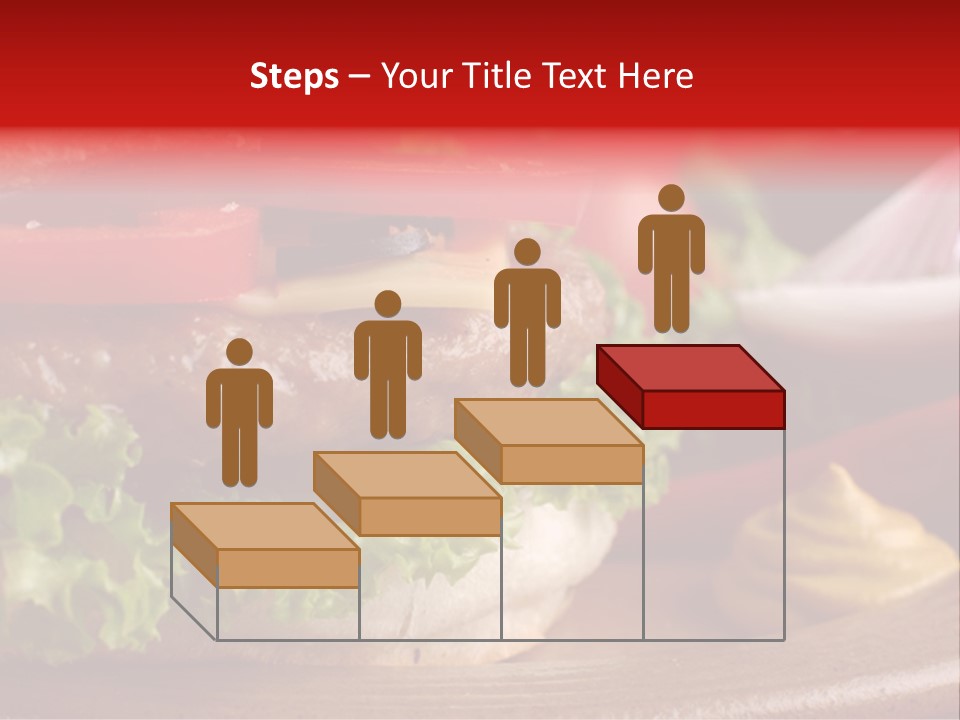 Closeup Picture Of A Hamburger PowerPoint Template