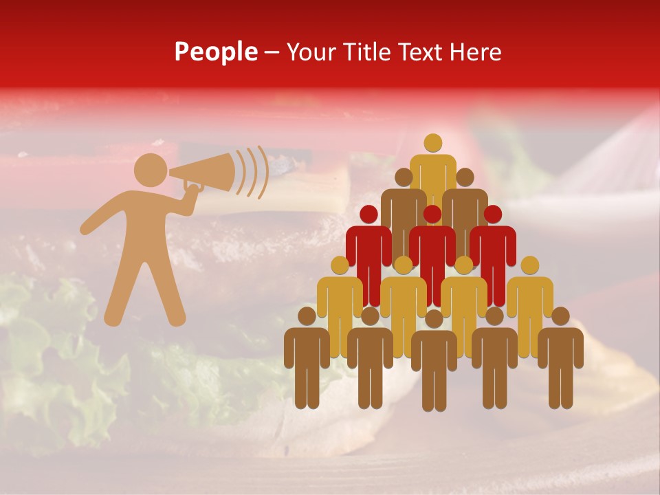 Closeup Picture Of A Hamburger PowerPoint Template
