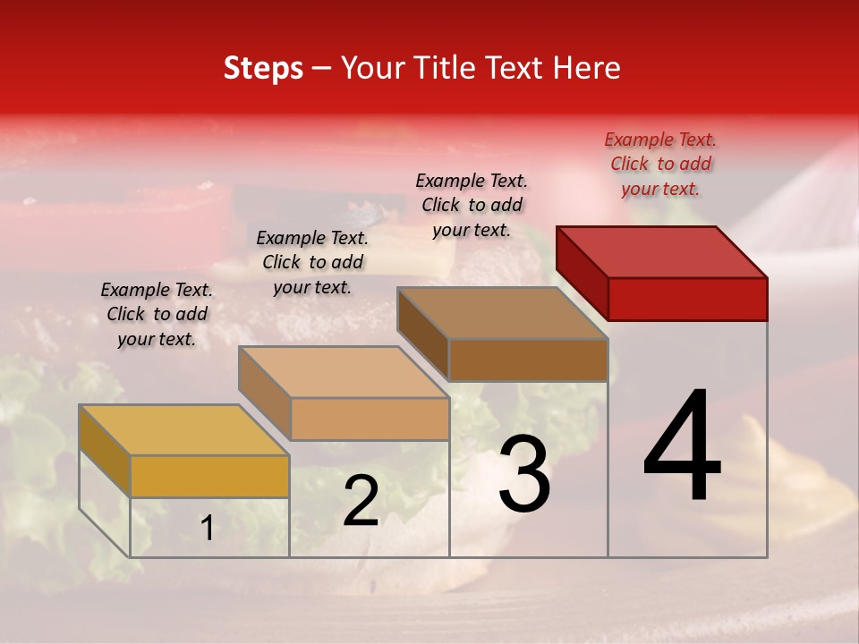 Closeup Picture Of A Hamburger PowerPoint Template
