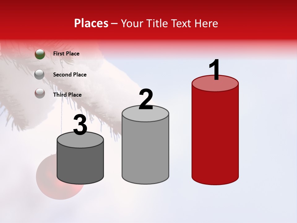 A Red Ornament Hanging From A Pine Tree PowerPoint Template