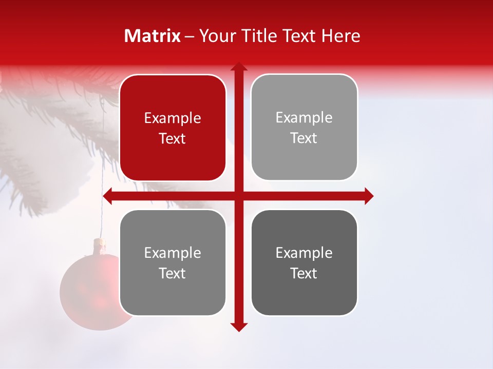 A Red Ornament Hanging From A Pine Tree PowerPoint Template