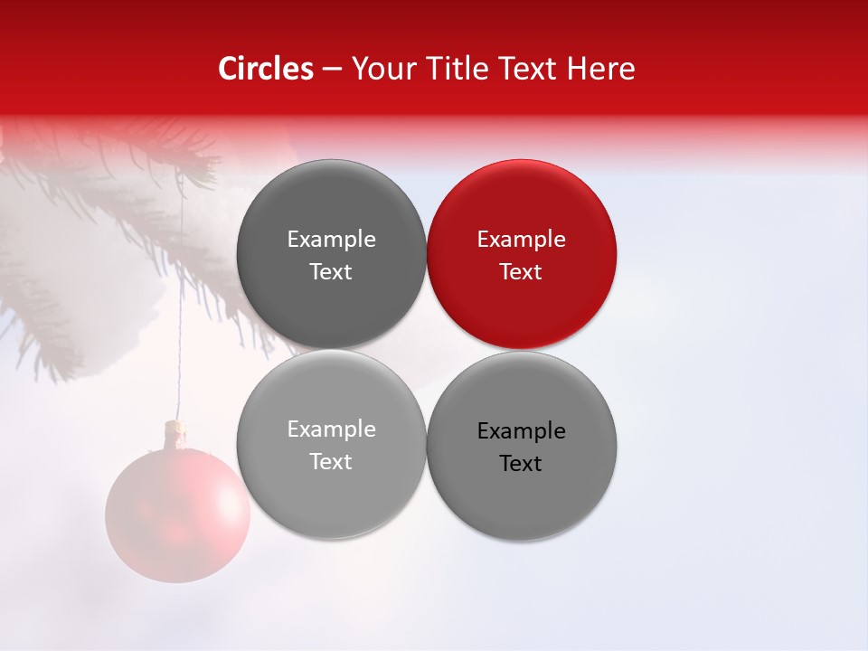 A Red Ornament Hanging From A Pine Tree PowerPoint Template